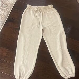 Cream Jogger Pants